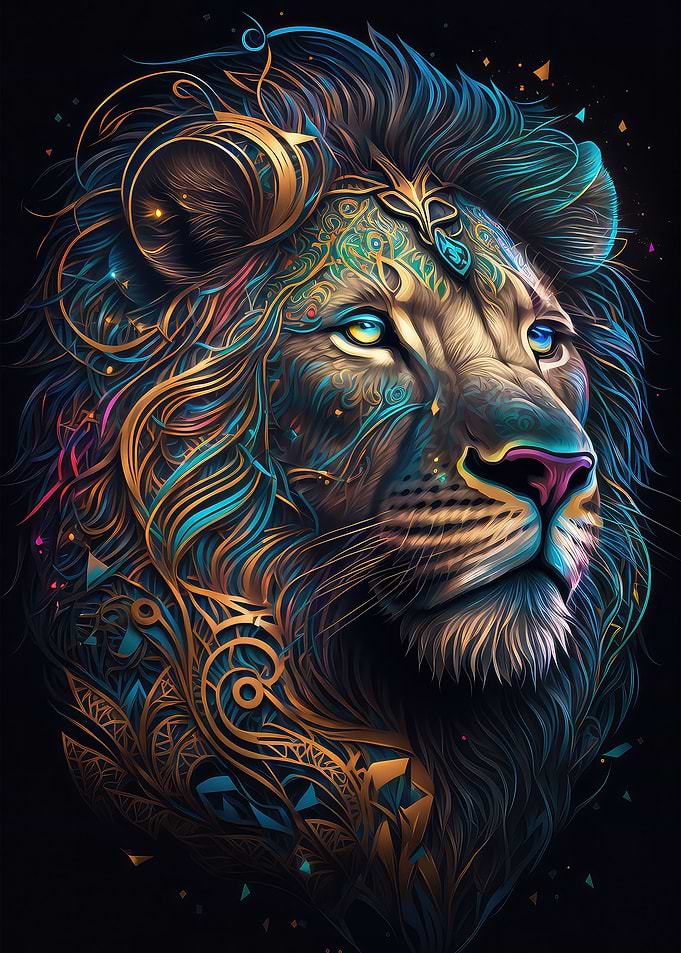 Roaring Lion in Color