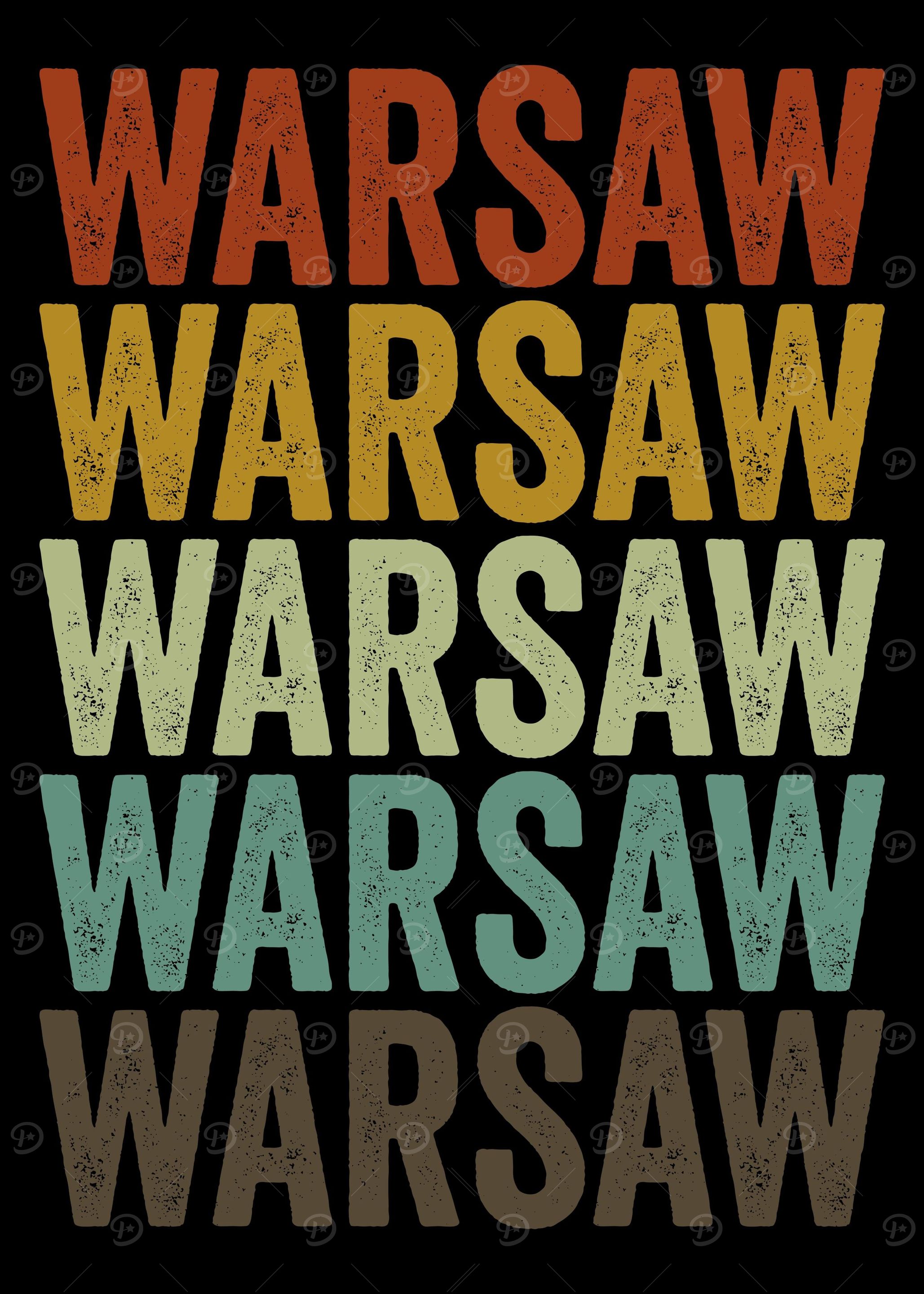 Warsaw Poland Retro