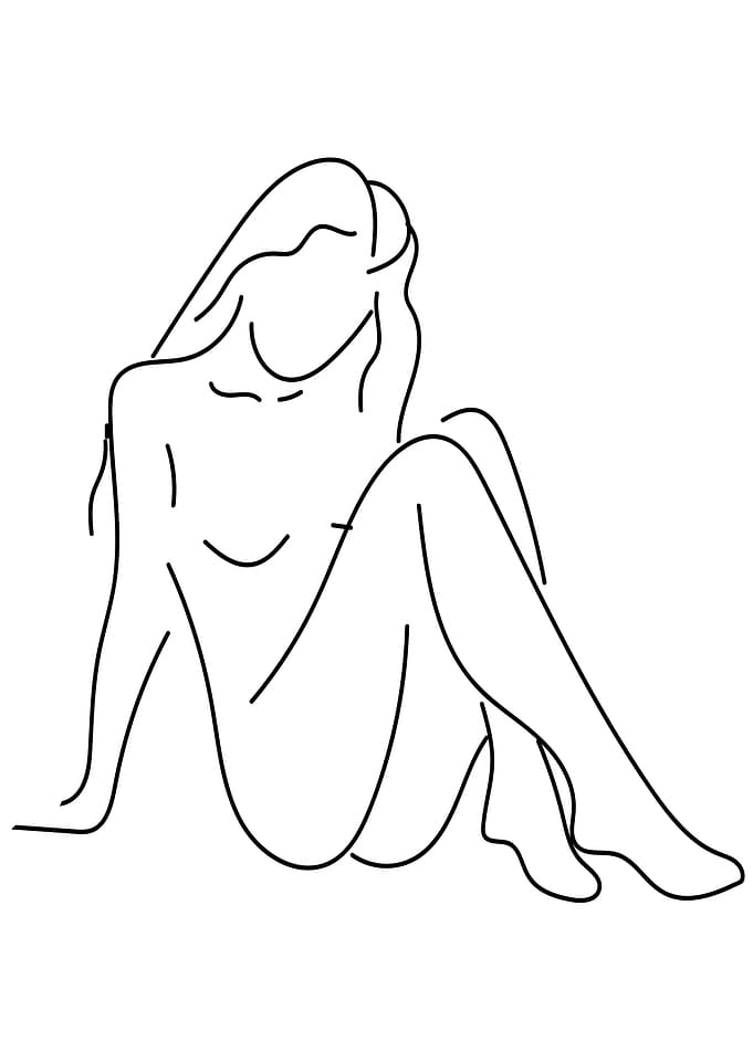 One Line Art Woman