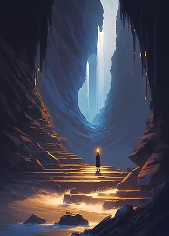 Lighted cavern