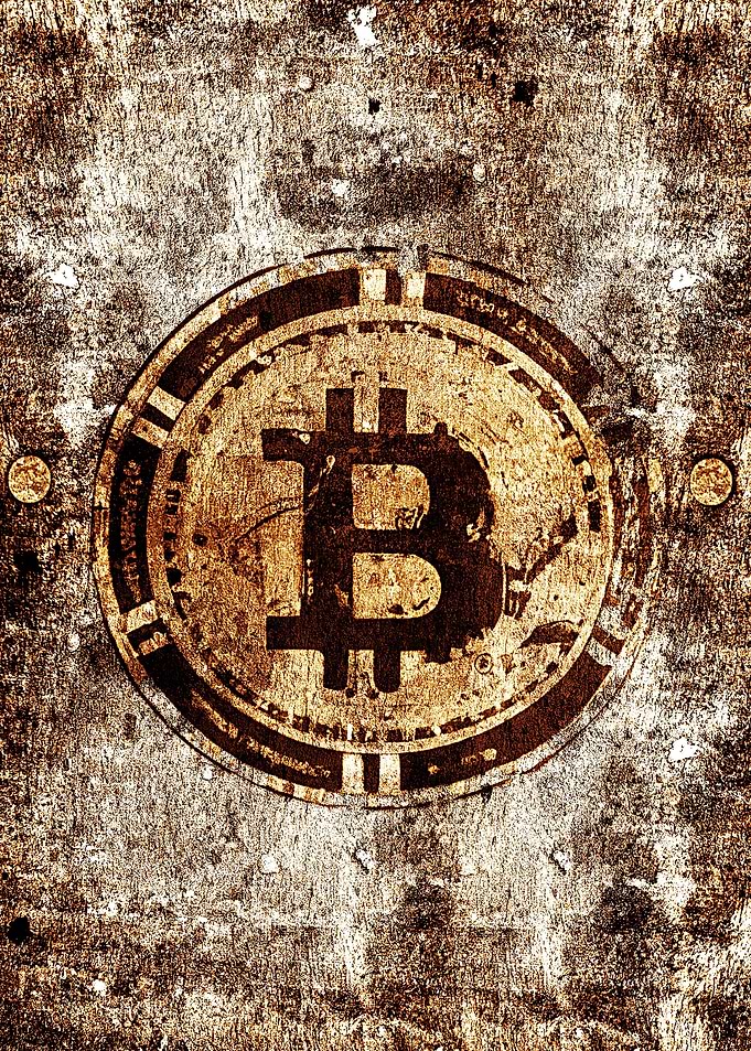 Bitcoin btc retro old sign