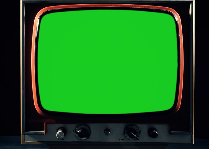 TV vintage darkness green