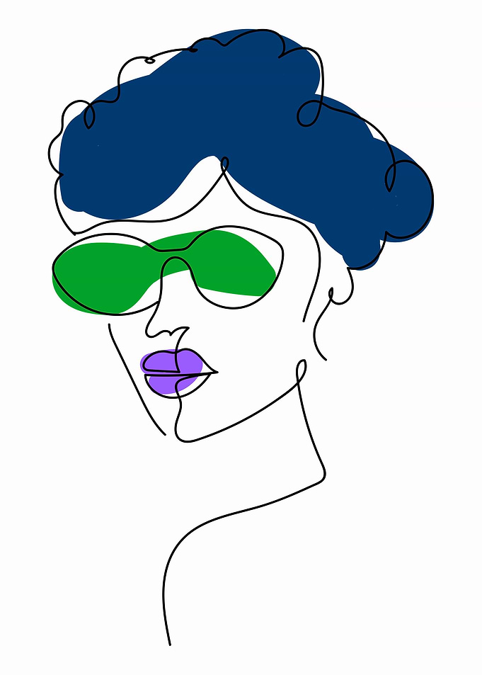 One Line Art Woman