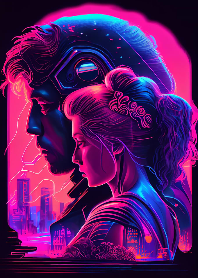 Synthwave couple