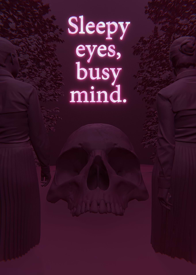 Sleepy Pink 3D Quote