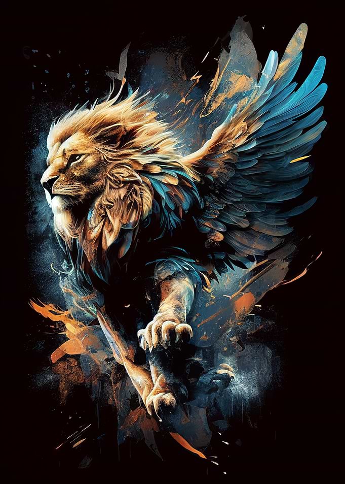 Flying lion
