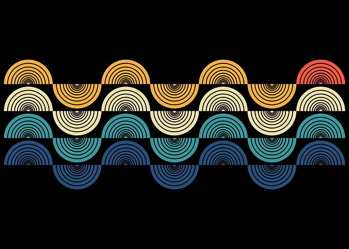 the Waves Sunset pattern