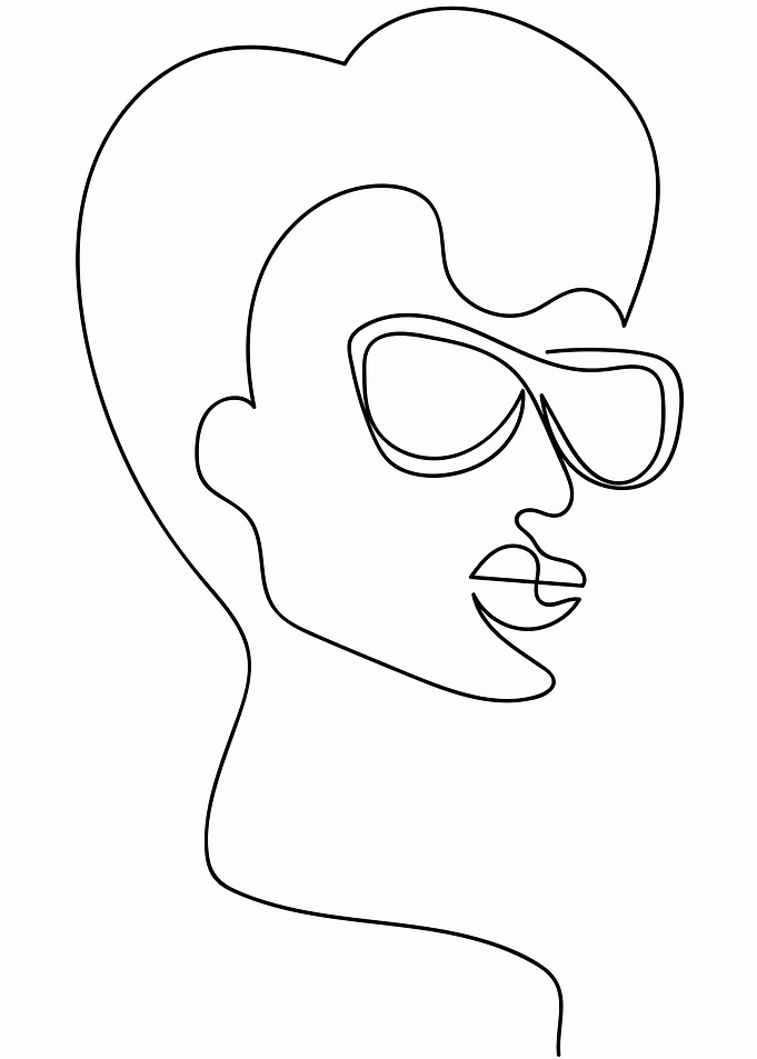One Line Art Woman