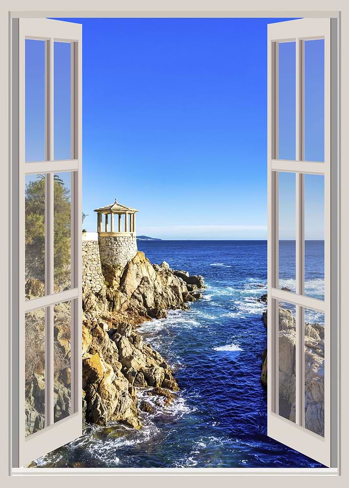 Window view landscape sea