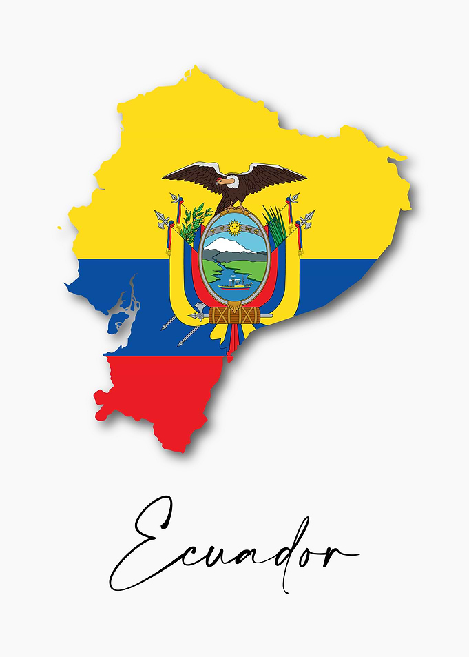 Ecuador Country Map Flag