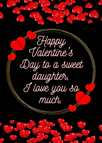 Valentine day for daughter