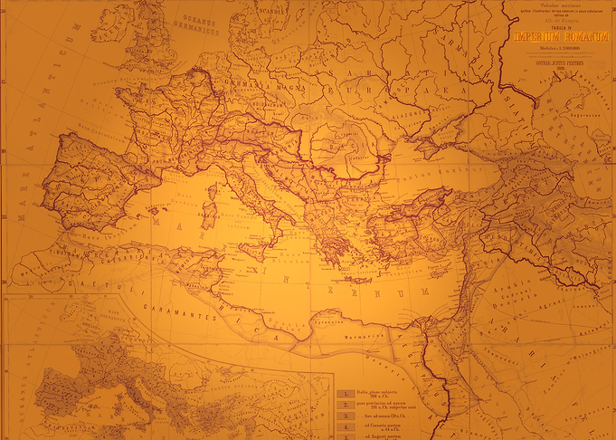 Roman Empire vintage map