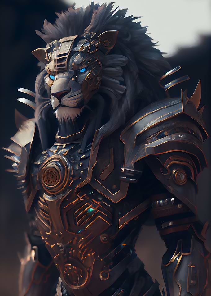 A tiger warrior in armor