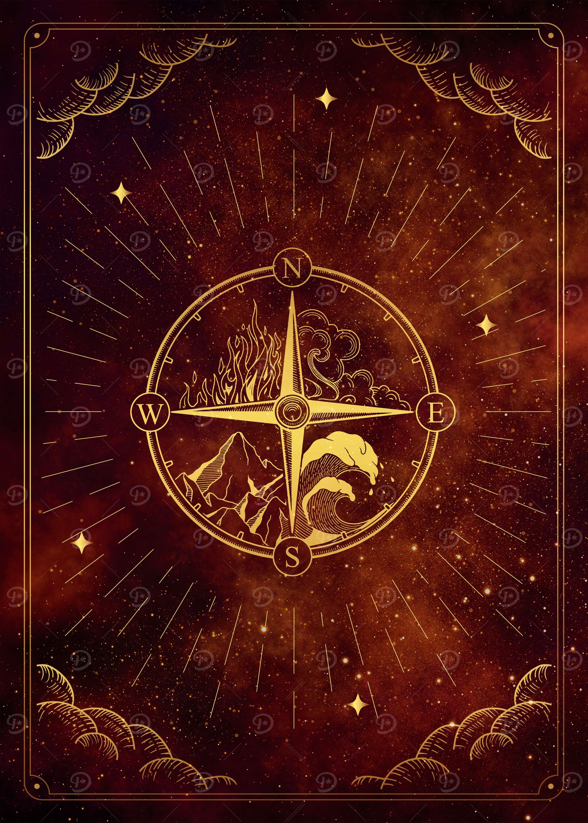 Tarot Elementary compass