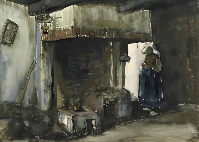 Woman by a Hearth
