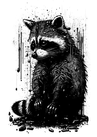 Raccoon Stencil
