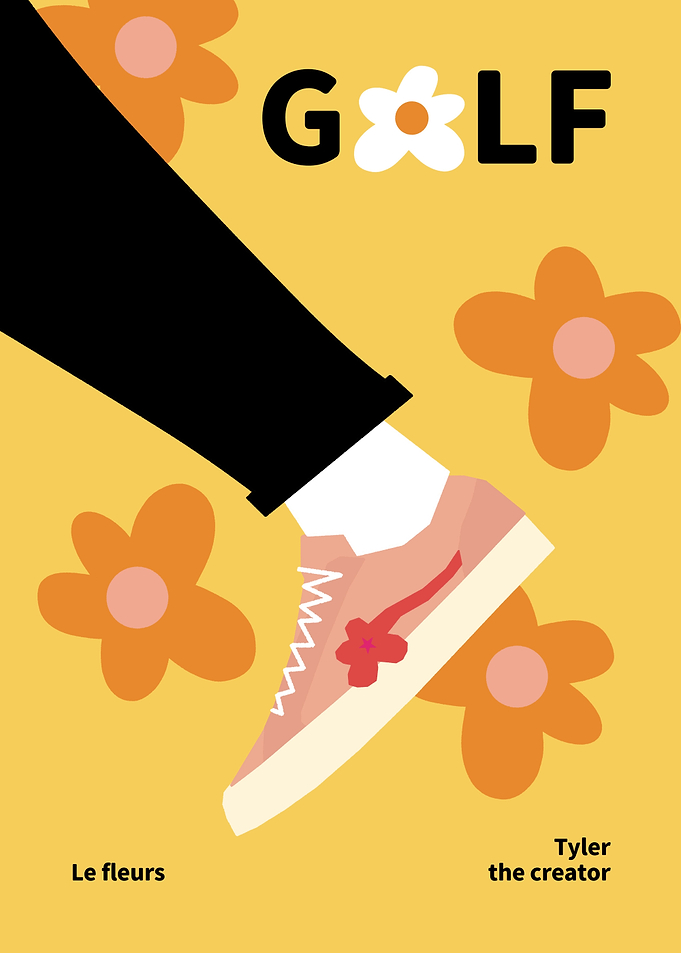 Stepping with flower shoes