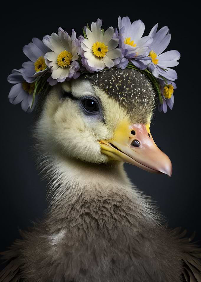 cute baby fluffy duck