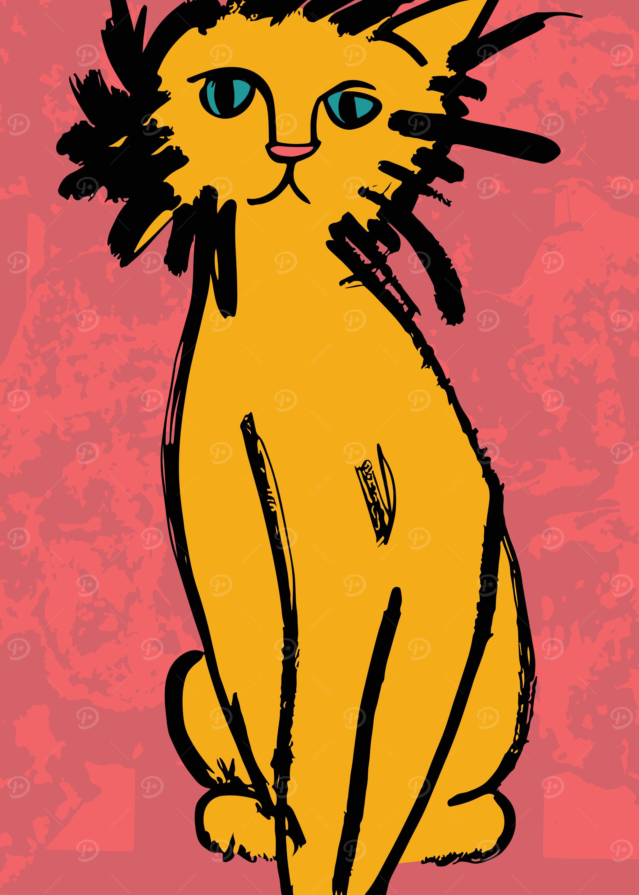 Golden Kitten Portrait
