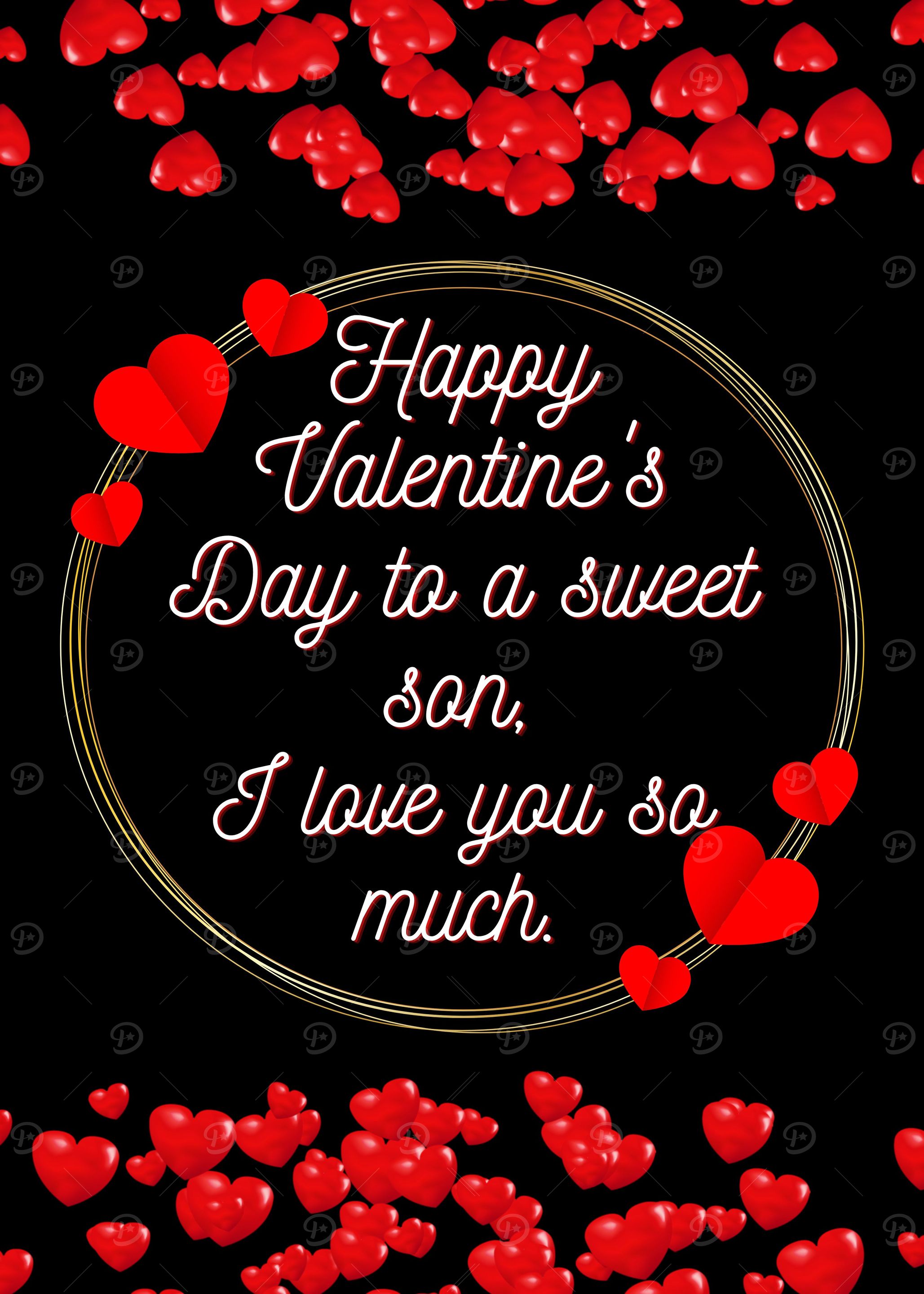 Valentine day poster son