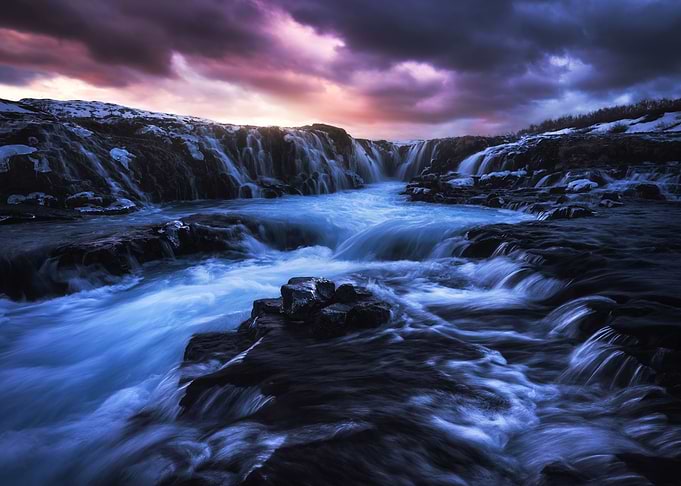 Moody Clouds at Bruarfoss