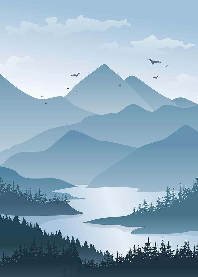 Mountain and River
