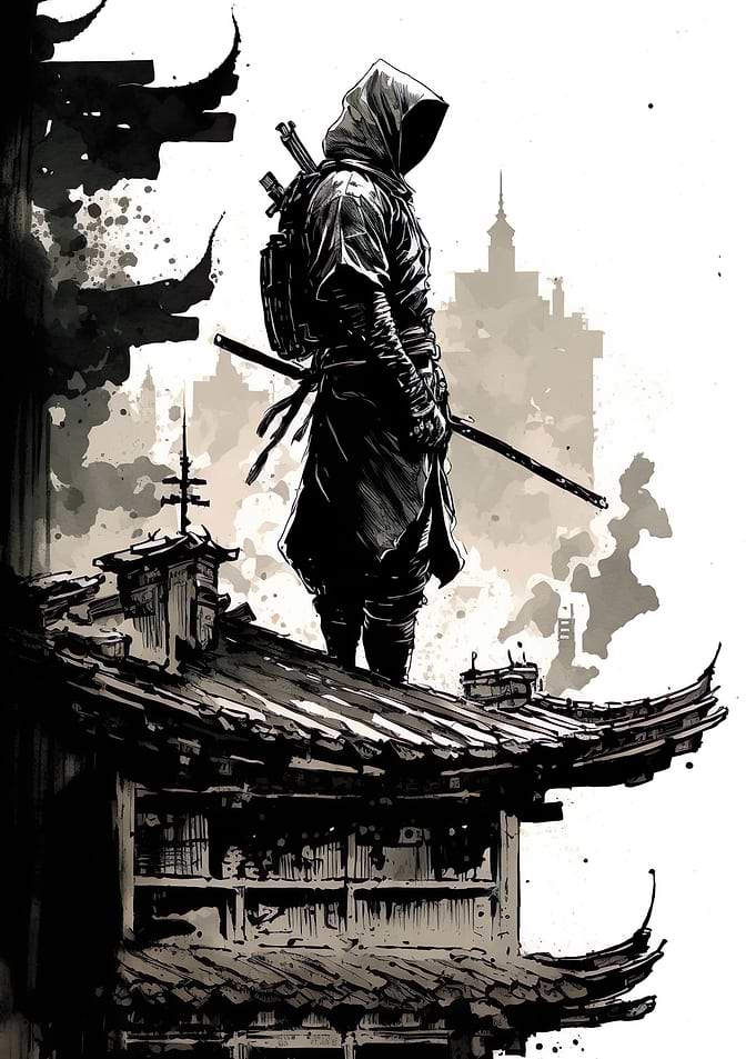 Ninja on Rooftop