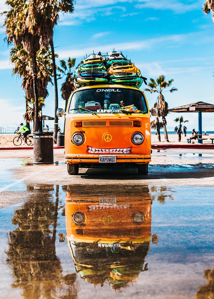 Orange Volkswagen T2