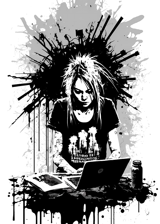 Woman Working On A Laptop