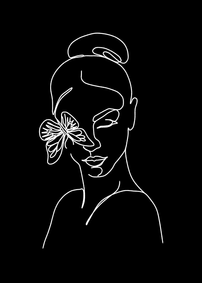 Girl with butterfly