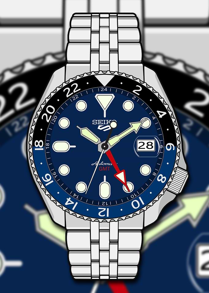Seiko 5 Blue GMT