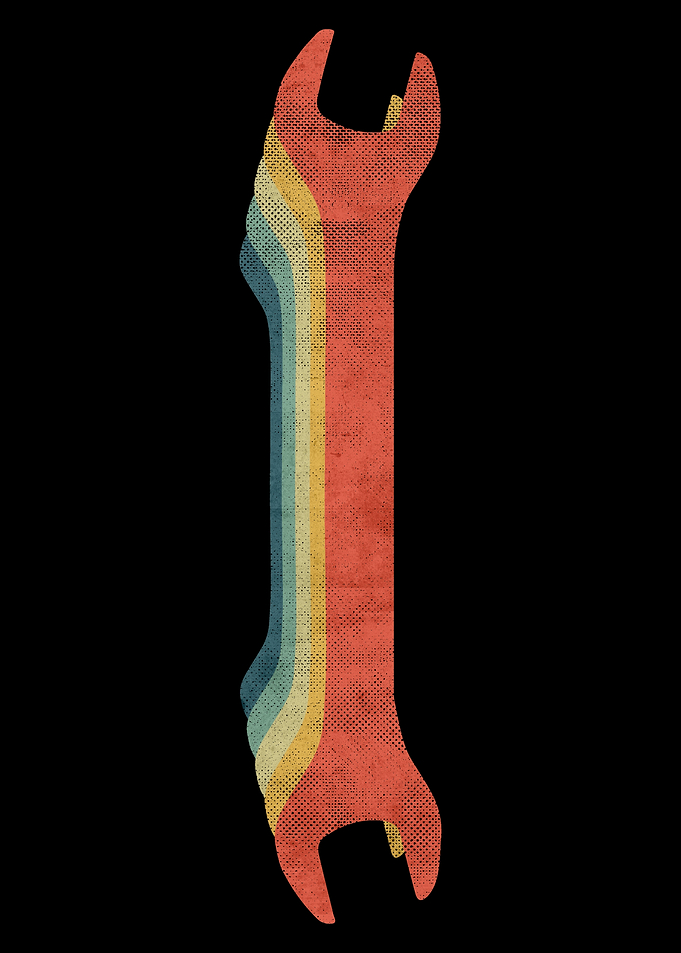 Wrench Retro Vintage Color