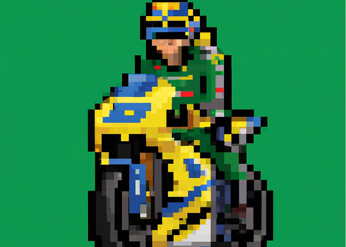 Valentino Rossi Pixel Art