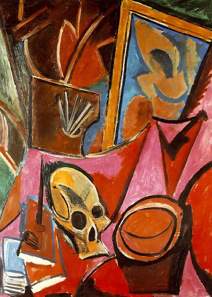 composition with skull