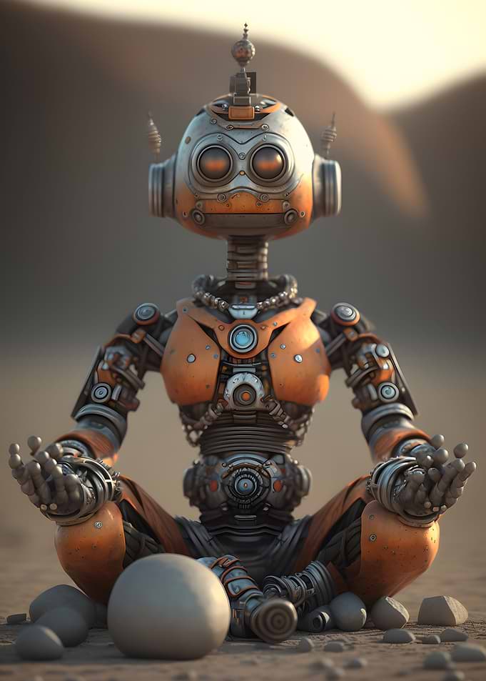 Meditating Robot