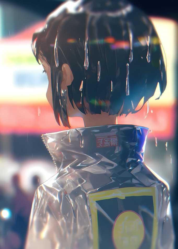 anime girl short hair