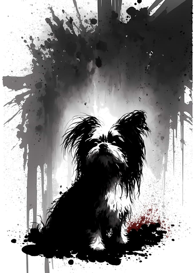 Deceitful Inky Shih tzu
