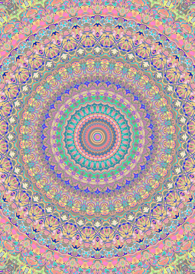 Groovy Colorful Mandala