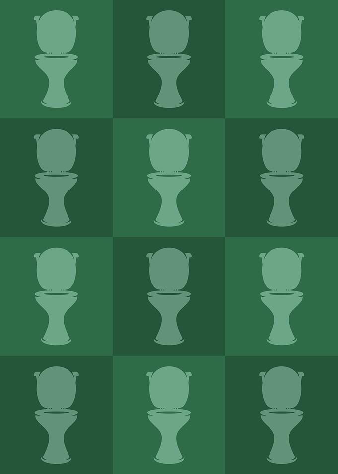 Toilet Icons Pop Art Green