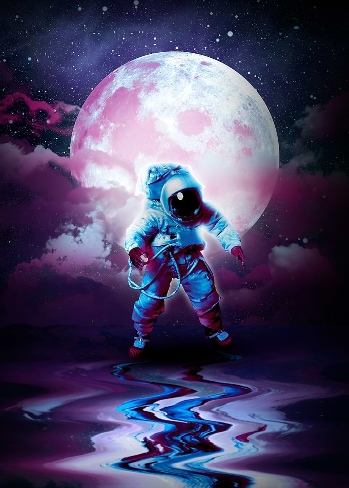 Astronaut in Space Water