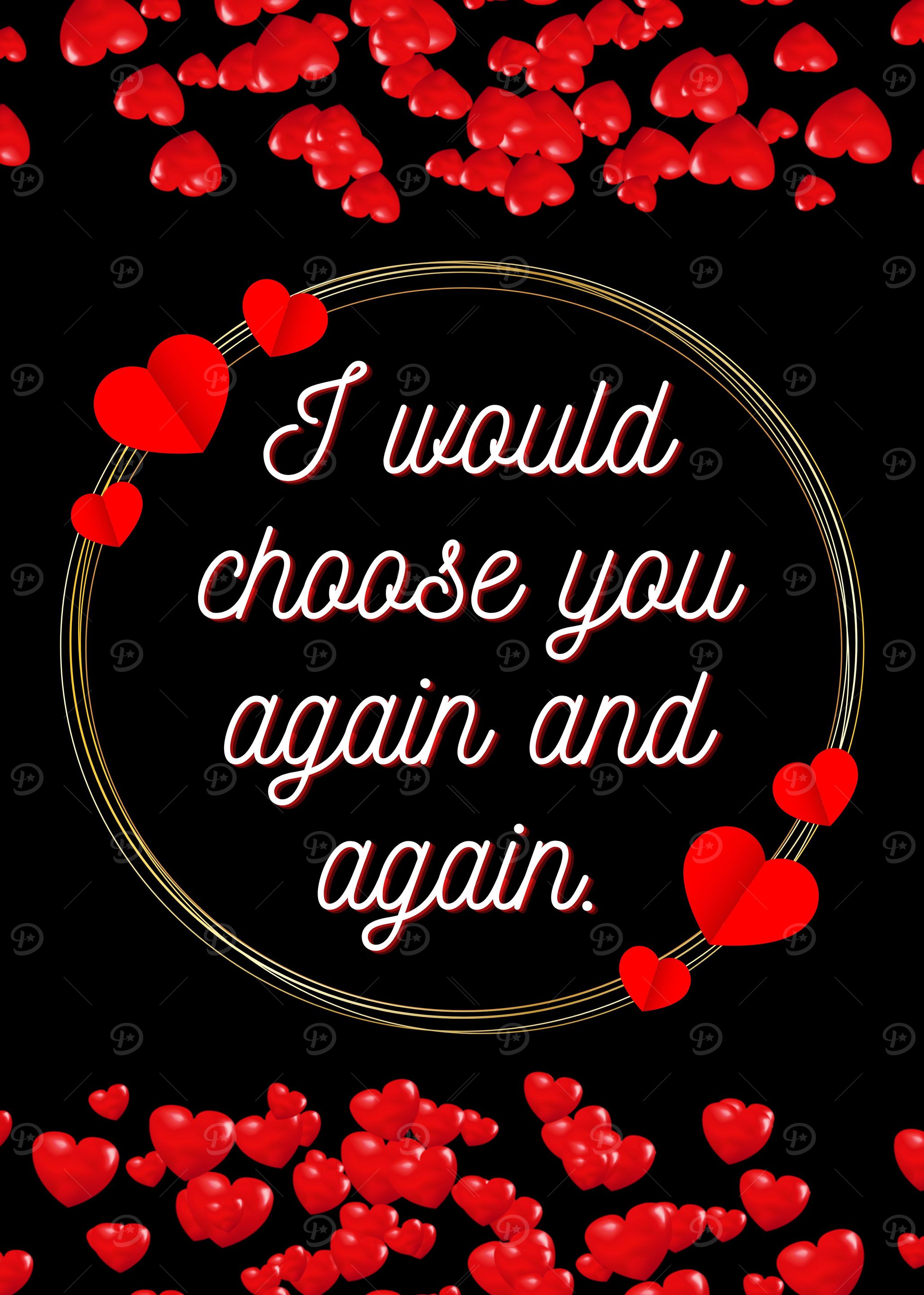 Valentine day poster wife
