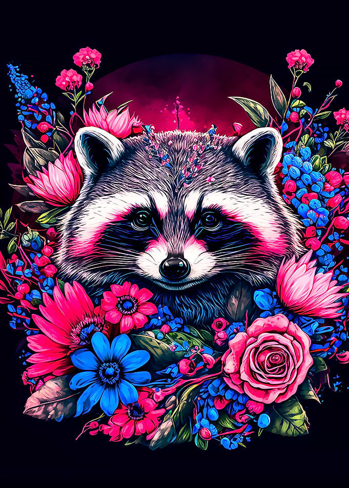 Raccoon Painting