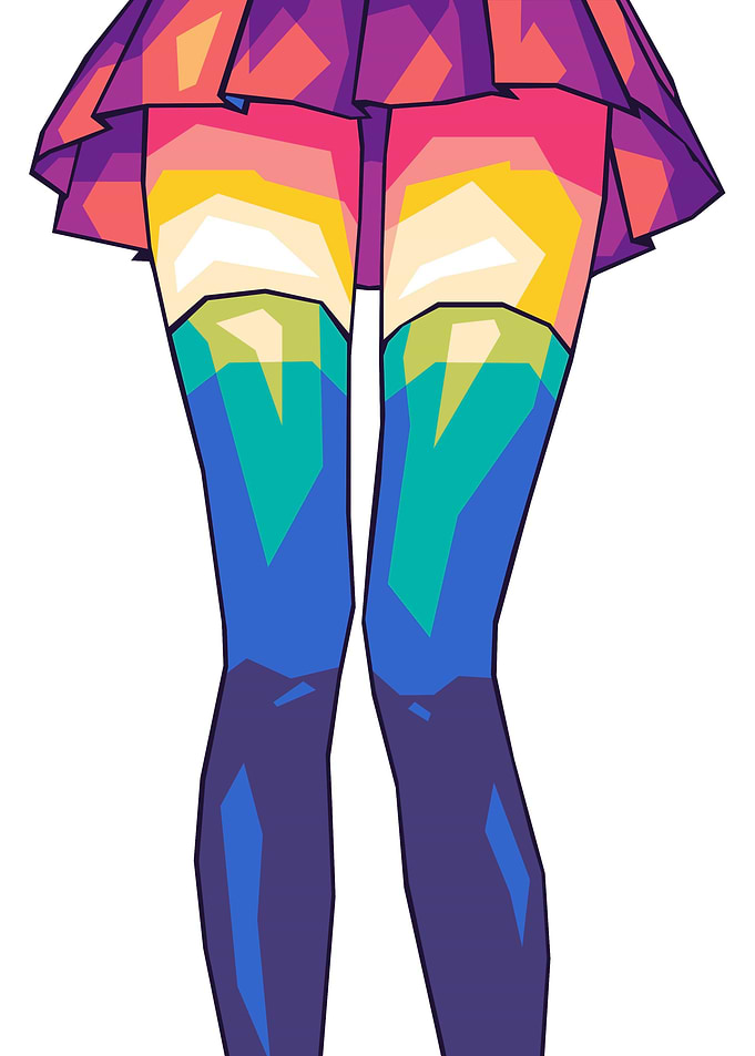 Popart Cute Skirt Mini