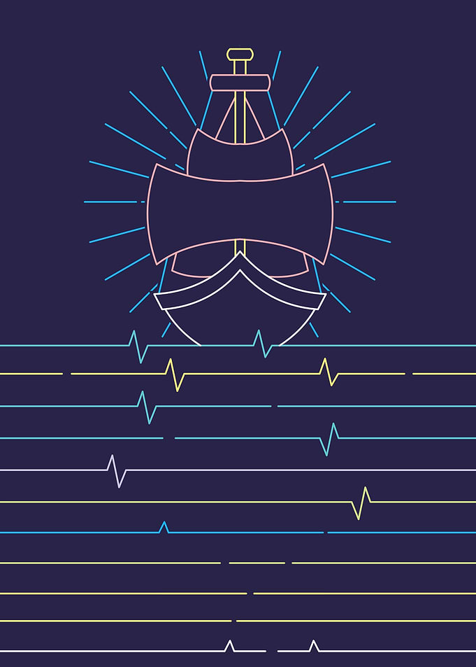 SAILING SHIP LINE ART