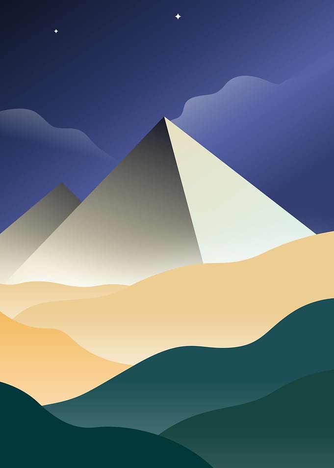 Pyramids and Desert