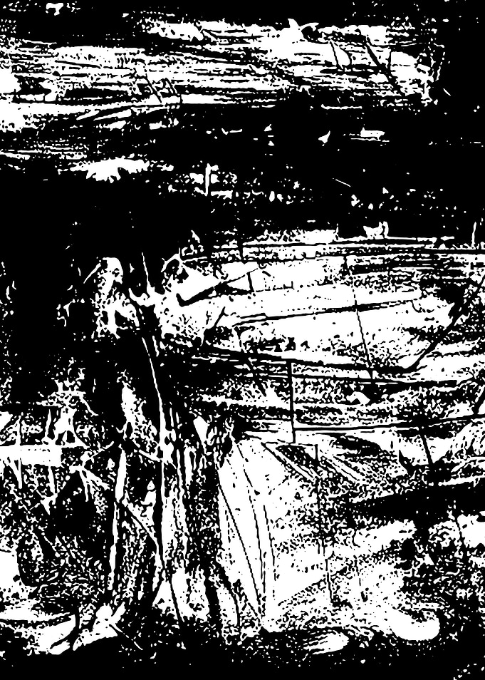 Black and White Abstract A