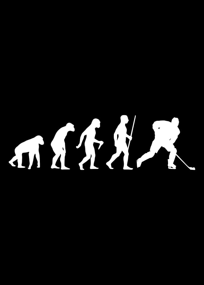 Ice Hockey Player Puck
