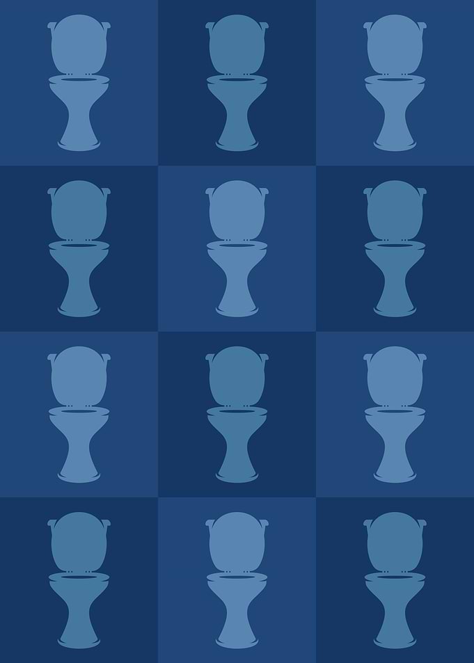 Toilet Icons Pop Art Blue