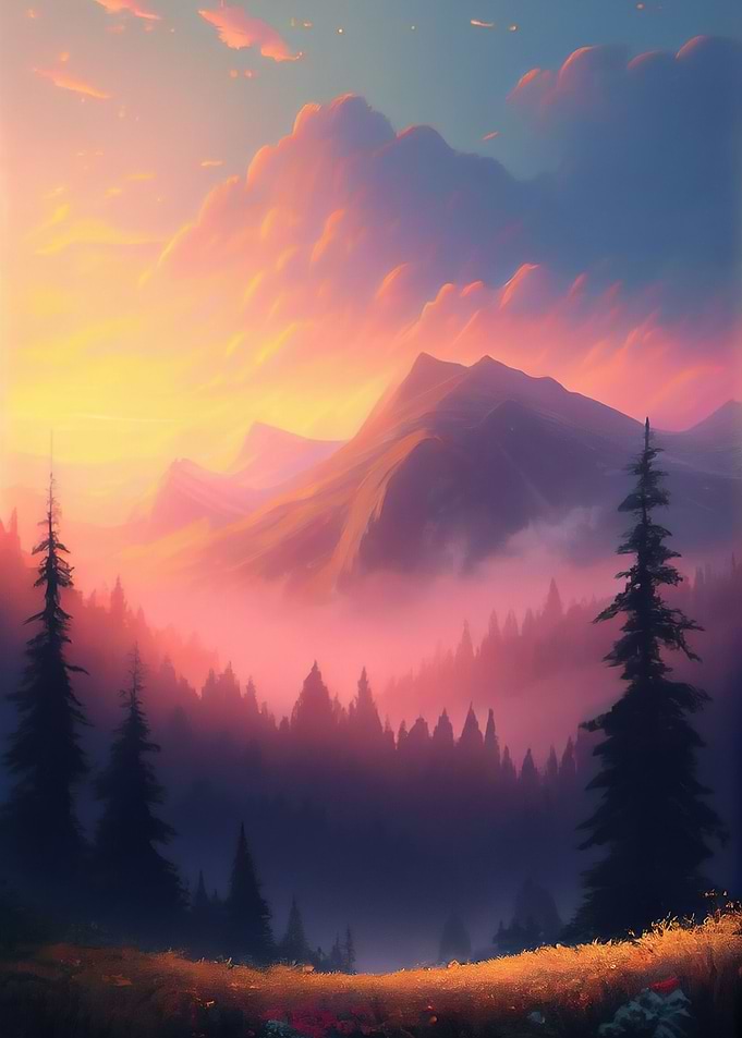 Foggy forest