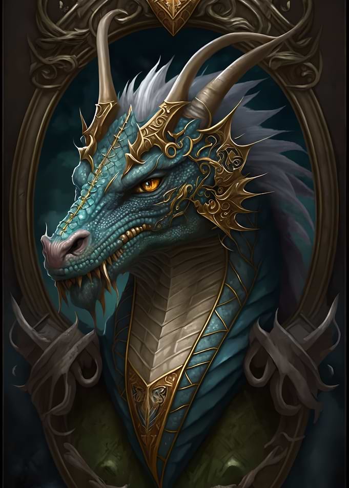 Blue old dragon